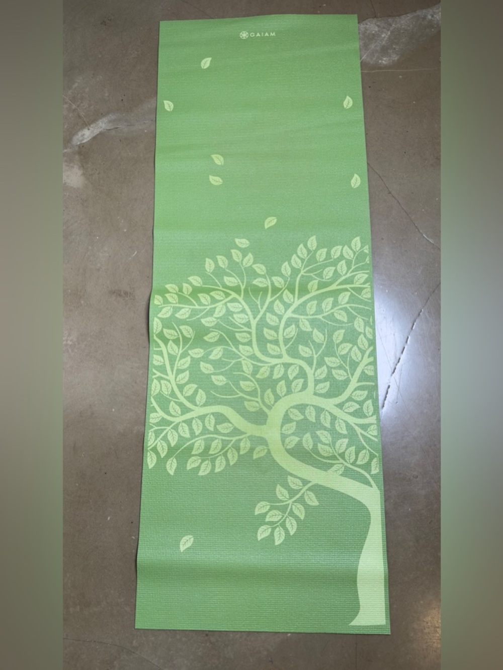 GAIAM Green Tree Motif Yoga Mat